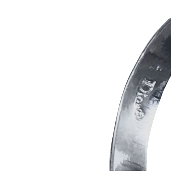 Dior Monogram Silver Logo Diamanté Spelled Out Double Finger Ring - Picture 11 of 16